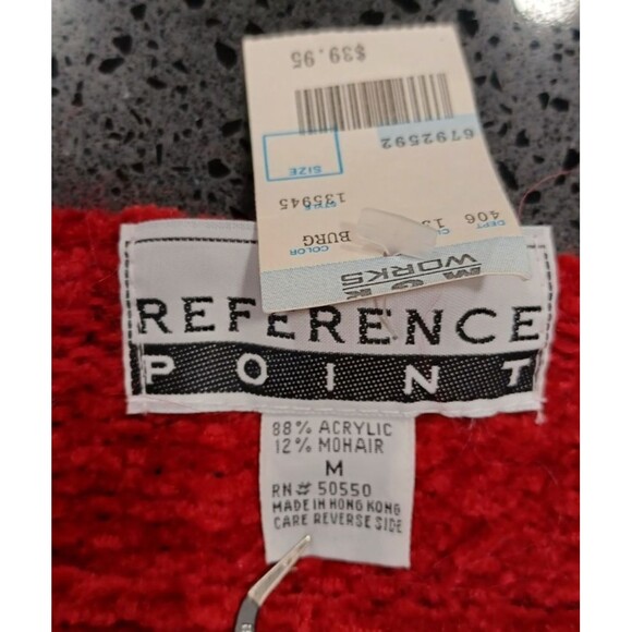 REFERENCE POINT BURGANDY CROP TOP LONG SLEEVE SWEATER WOMANS SIZE MED NWT - Picture 5 of 6